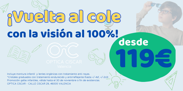 Optica infantil en Valencia - promocion de gafas infantiles