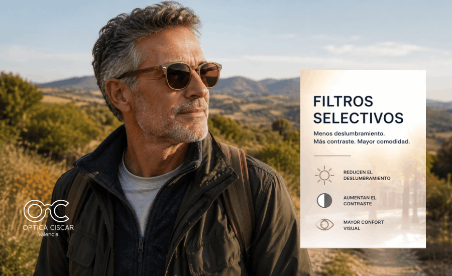 Gafas con filtros selectivos en Valencia - Tipos de filtros